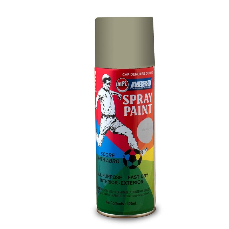 Abro SP-91 Multipurpose Colour Spray Paint Can (400ml, Grey) DIY Quick Drying for Metal, Wood, Walls, Automotive Cars and Bikes - Image 1