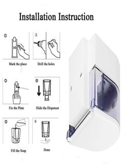 XLT Automatic Hand Sanitizer Soap Dispenser Wall Mounted Touch less Soap Dispenser for Bathroom Kitchen 600ML Clear  - Image 4