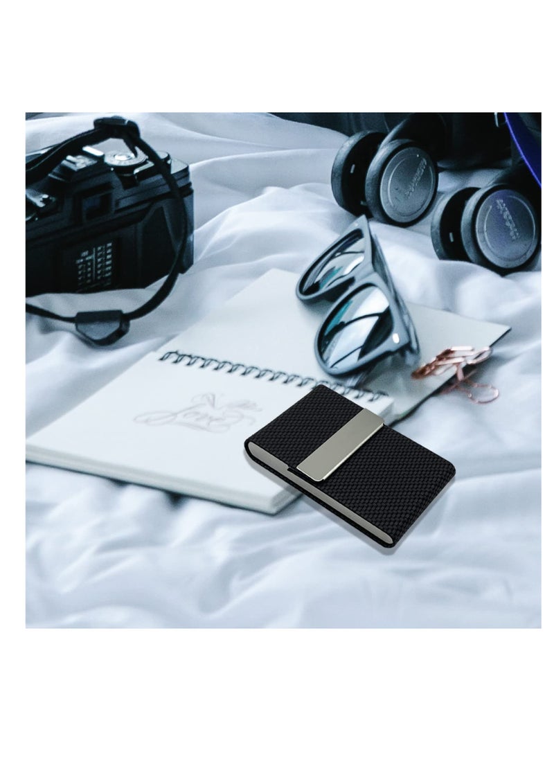 SUNSAR Business Card Holder, Metal Slim Business Card Case, Pocket Card Holder for Women or Men with Magnetic Closure  - Image 5