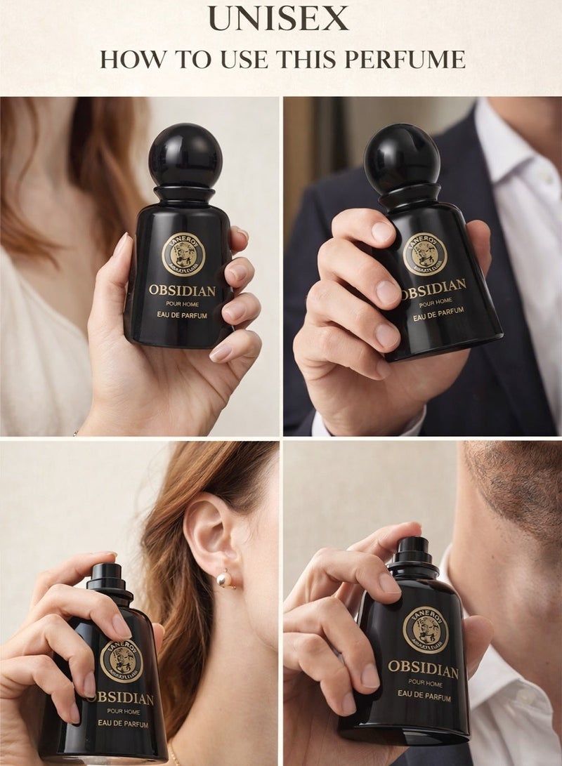 Anteros Obsidian 100ML EDP Unisex – Premium Long Lasting Oud Perfume | Intense Spicy Woody Luxury Fragrance - Image 4