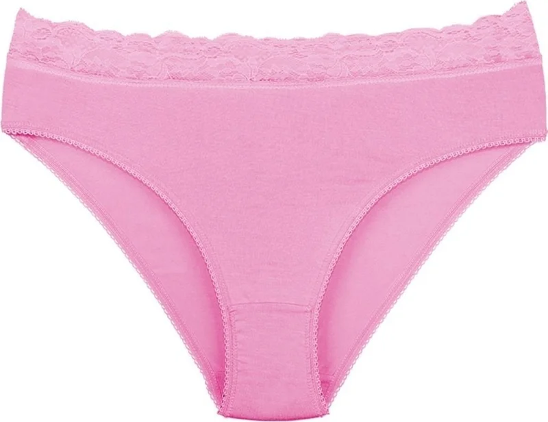 سينسو Women's Organic Bamboo Fabric Lace Waist Slip Panties 5 Pack Set - KTS3081