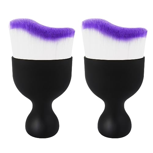 Eiruseed Car Interior Cleaning Brush Car Duster Interior with Ultra Soft Bristles Auto Detailing Brushes Dusting Car Accessories for Dashboard, AC Vents, Leather, Scratch-Free (2Pack_Purple) - Image 1