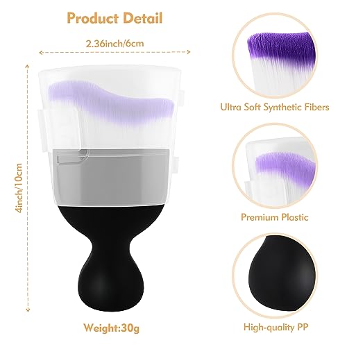 Eiruseed Car Interior Cleaning Brush Car Duster Interior with Ultra Soft Bristles Auto Detailing Brushes Dusting Car Accessories for Dashboard, AC Vents, Leather, Scratch-Free (2Pack_Purple) - Image 2