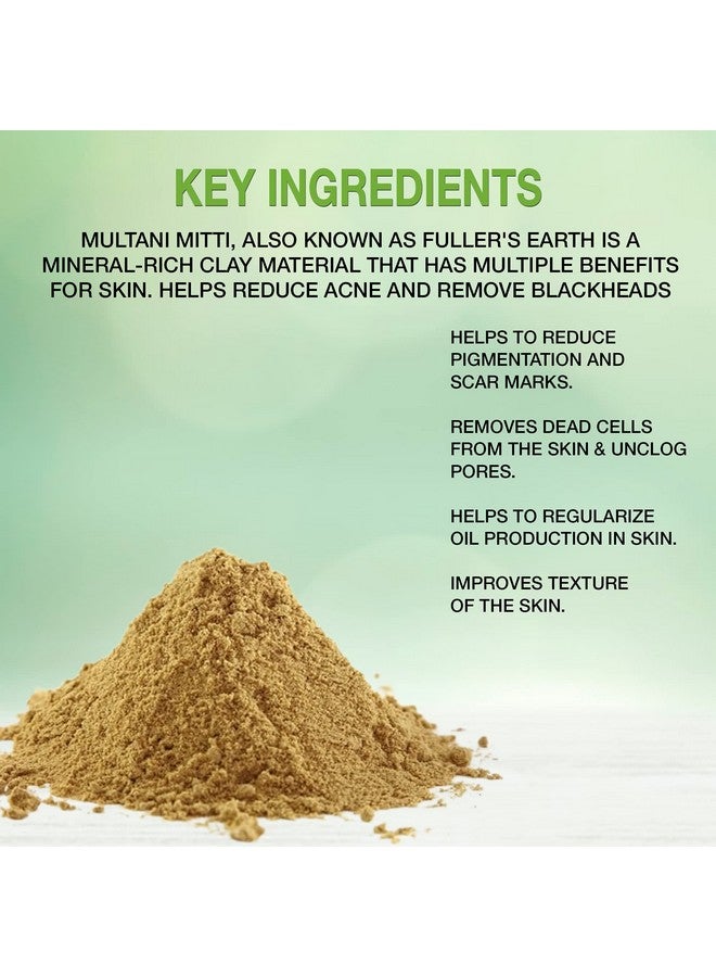 Pure & Natural Multani Mitti Powder For Face Pack For Lightens & Brightens Skin Fights Spots & Boosts Glow 200Gm
