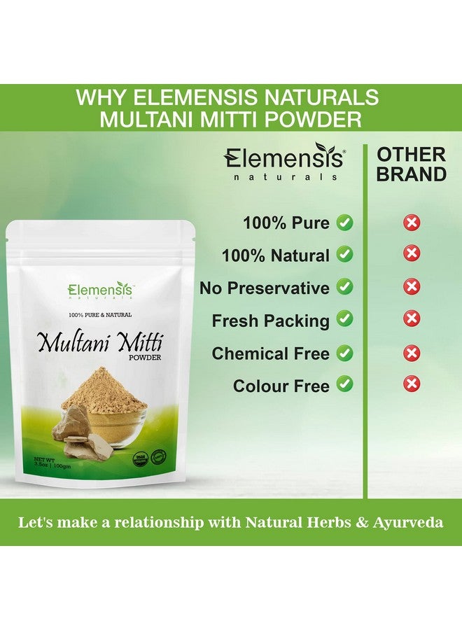 Pure & Natural Multani Mitti Powder For Face Pack For Lightens & Brightens Skin Fights Spots & Boosts Glow 200Gm
