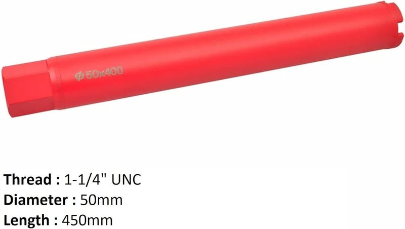 AQ AQSON بت الماس AQSON للخرسانة، البلاط، الحجر، والطوب - قطر 50 مم، طول 450 مم - Image 2