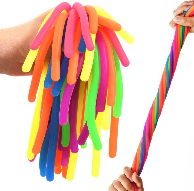 Rtinsd String Stretchy Fidget Toys for Kids 12 Packs Silly Noodles Adults Stretch String for School Classroom Rewards Back to School - Image 3