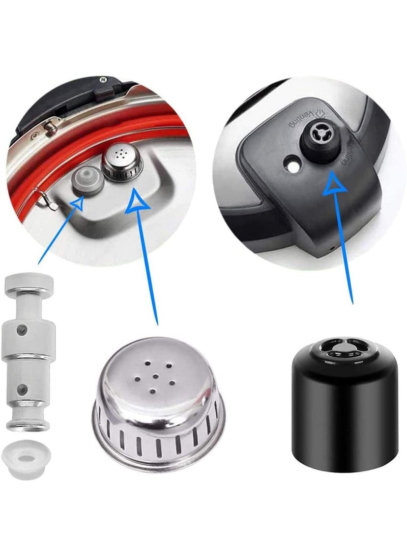 كيلا مقبض تحرير البخار، قطع غيار صمام التعويم الأصلي، صمام ضغط عالمي لأجهزة الطهي الفورية مع 3 أغطية سيليكون وحلقات مانعة للتسرب لأجهزة الطهي الفورية فائقة السرعة سعة 3 و6 و8 كوارت لأجهزة الطهي الكهربائية بالضغط - Image 3