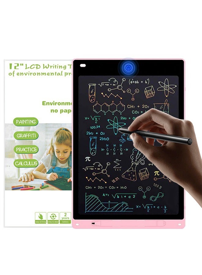 Writing Tablet Drawing Board With One-Click Removal,LCD Writing Board, Graffiti Board With Professional Pen，ABS Reinforced Frame Anti-Fall Resistance, 12-Inch  - Image 1
