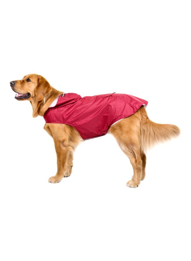 NIBEMINENT Dog Raincoat With Hood Rose red - Image 3