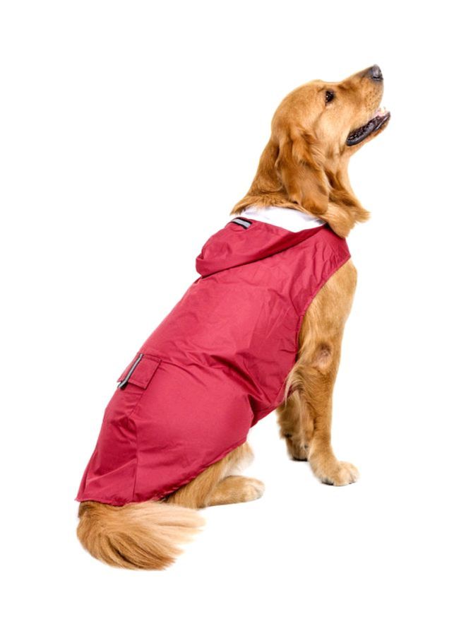 NIBEMINENT Dog Raincoat With Hood Rose red - Image 2
