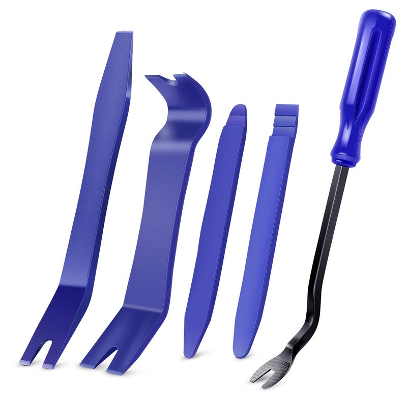 GOOACC 5PCS Auto Trim Removal Tool Kit NoScratch Pry Tool Kit for Car Door Clip Panel Audio Dashboard Dismantle 5PCS