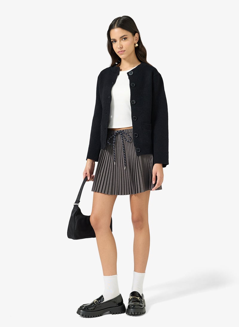 جينجر كارديجان صوف مدمج بأزرار - Image 4