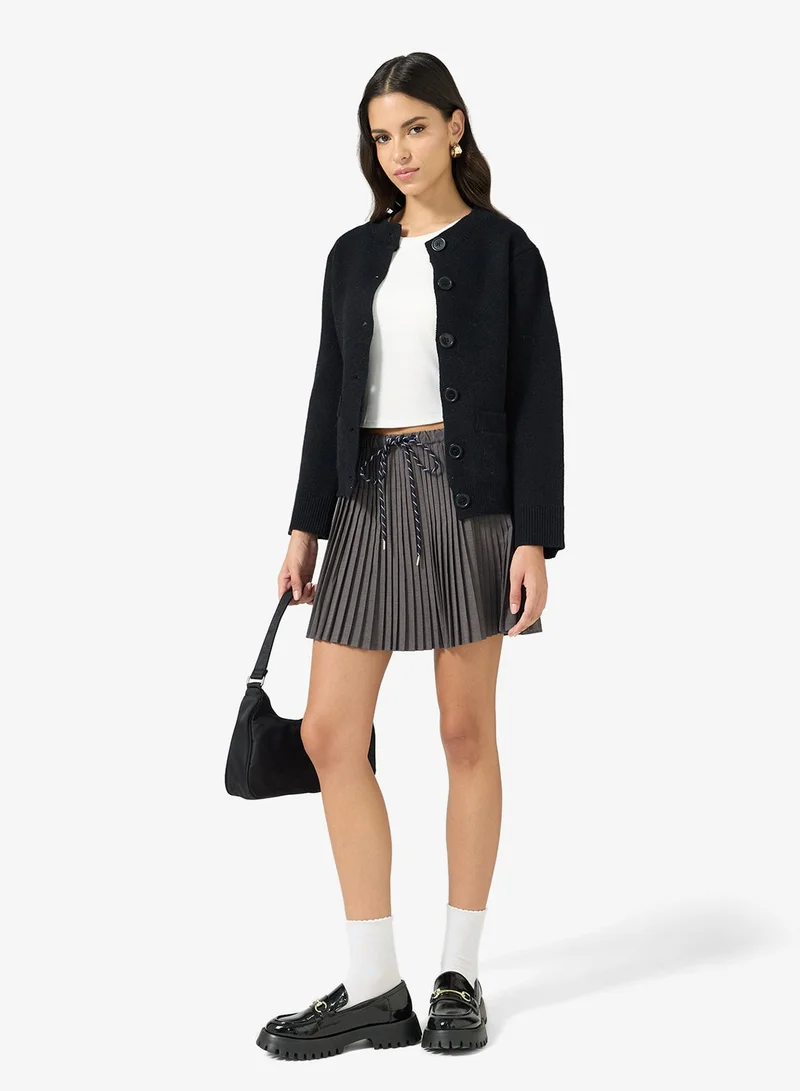 جينجر كارديجان صوف مدمج بأزرار