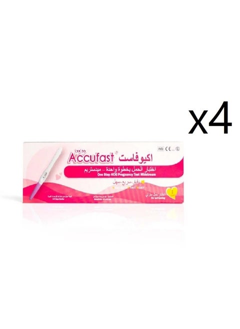 Accufast Midstream Home Pregnancy Test (M30 A) 4pcs