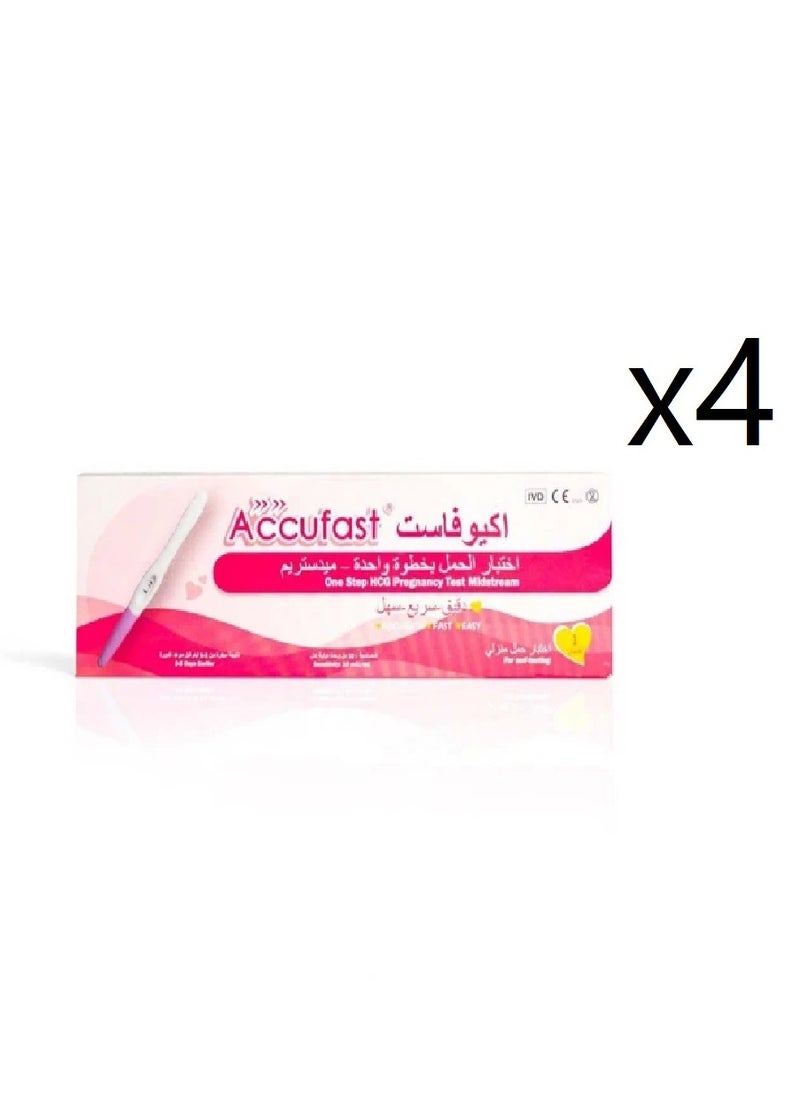 Accufast Midstream Home Pregnancy Test (M30 A) 4pcs