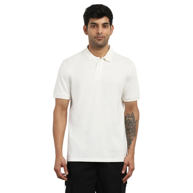 NOBERO Men's Cotton Solid Regular Fit Polo Shirt