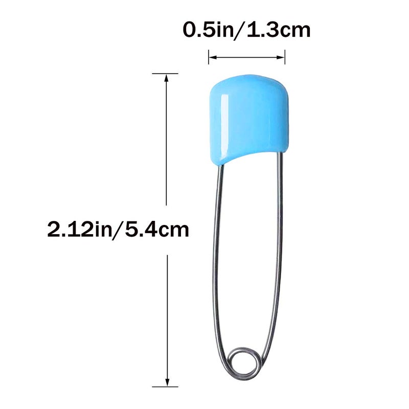yuntop 50 Pcs Diaper Pins, Plastic Head Safety Pin with Safe Locking Closures (Colorful) - Image 5