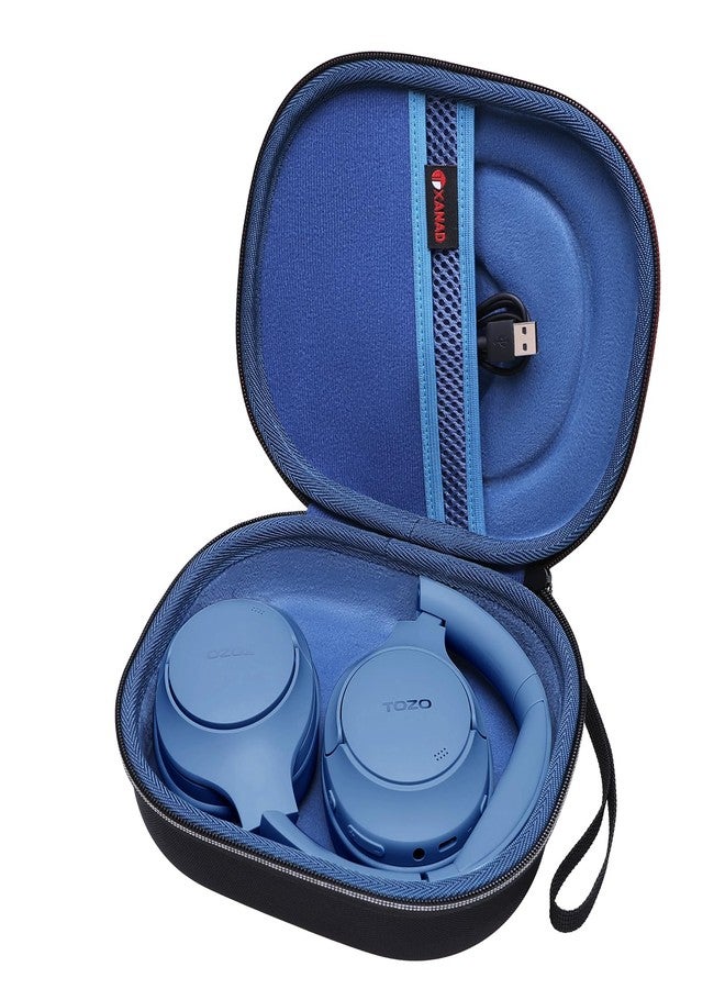 XANAD Hard Case for Bose QuietComfort, QC Ultra, QC 45, QC 35, QC45 SE, QC SE Wireless Noise Cancelling Headphones, Soundcore H30i On-Ear Headphones（Outer Black+Inner Blue） - Image 1