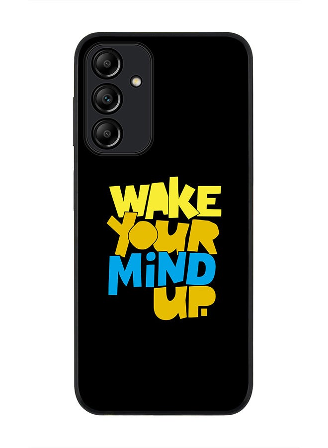 Stylizedd Rugged Black edge case for Samsung Galaxy A15 / A15 5G, Slim fit Soft Case Flexible Anti Drop TPU Gel Thin Cover- Wake your mind up - Image 1