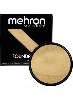 mehron Mehron Makeup Foundation Greasepaint | Stage, Face Paint, Body Paint, Halloween Makeup 1.25 oz (38 g) (GOLD)  - Image 1