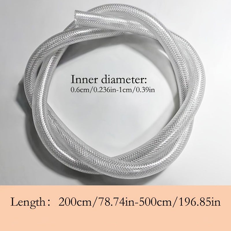 PVC Fiber Reinforced Hose 10mm Inner Diameter 78.74 Inch for Irrigation - Image 2