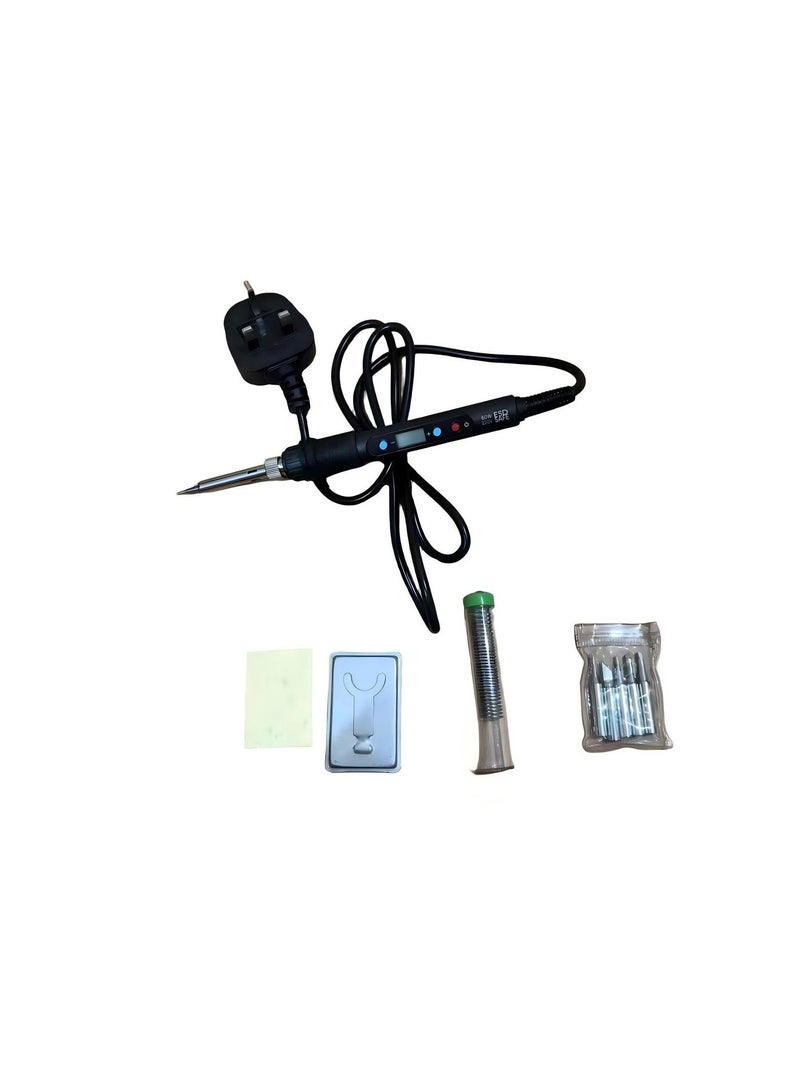 لحام lron Kit, 60W درجة الحرارة القابلة للتعديل,تسخين سريع لحام السيراميك الحراري lronwith شاشة LCD لمجلس دائرة لحام,إصلاح الأجهزة - Image 1
