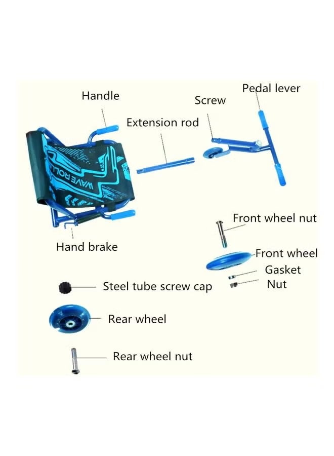 Wave Roller Balanced Go-Kart Ride-On Toy 30 x 50cm - Image 5