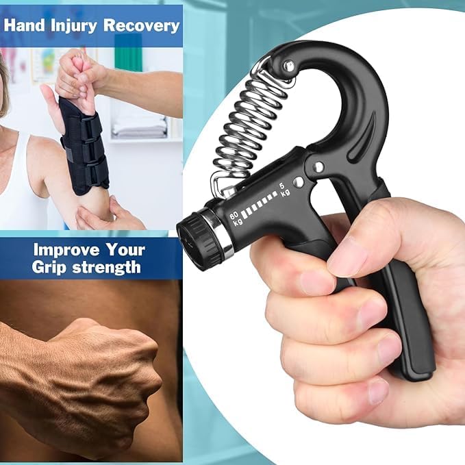 Dr. Care Home Exerciser Kit: Adjustable Fitness Tools for All Fitness Levels - Stress Pain Reliever, Hand Grip, Arm Exerciser (Blue Hand Gripper Kit)" - Image 5