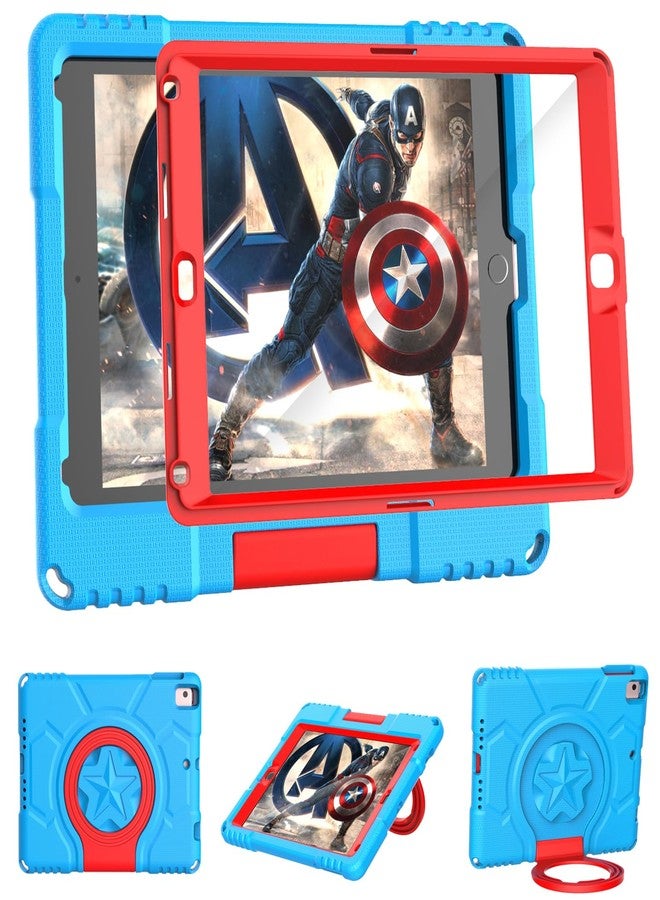 Lainergie Kids Case for iPad 5th/6th Generation 9.7-inch 2017/2018 Release, Lainergie iPad Air 2 Case with Screen Protector, iPad Pro 9.7 Protective Cover Case Lightweight Shockproof with Handle Stand,Blue - Image 1