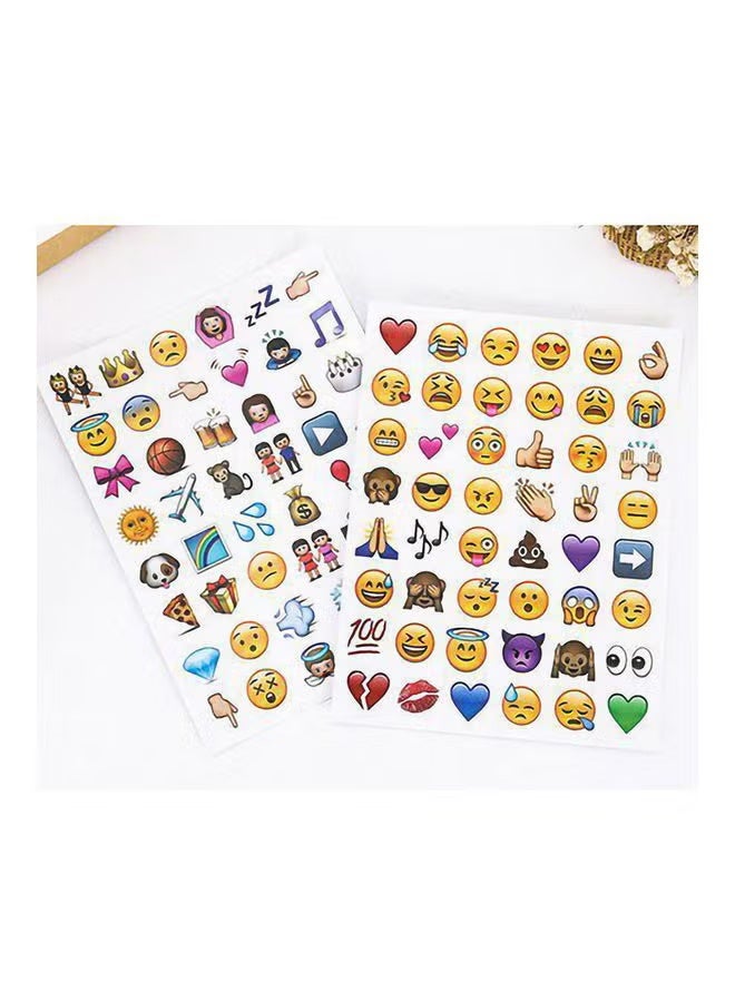 4 Sheets Cute Emoji Stickers Set, 13.5 x 18cm Cartoon Expression Decal Stickers, Waterproof Self-Adhesive Funny Emoticon Stickers for Journal, Laptop, Water Bottle, Notebook, Party Decor, Kids Reward Craft Supplies ﻿ - Image 5