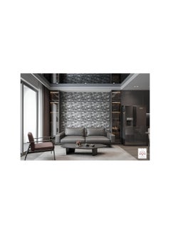 RATSAW 12 PCS 3D Wall Panels 3D Diamond Texture Wall Panels PVC Wallpaper Panels Wall Decoration Covering 50x50cm Silve  - Image 4