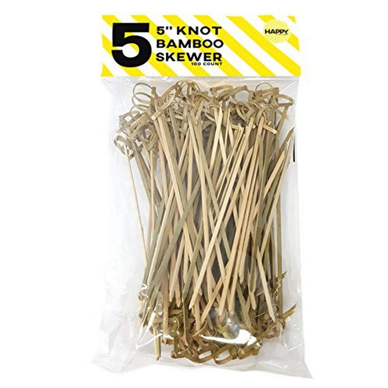 Happy Sales Bamboo knot Skewers 5 100 pc