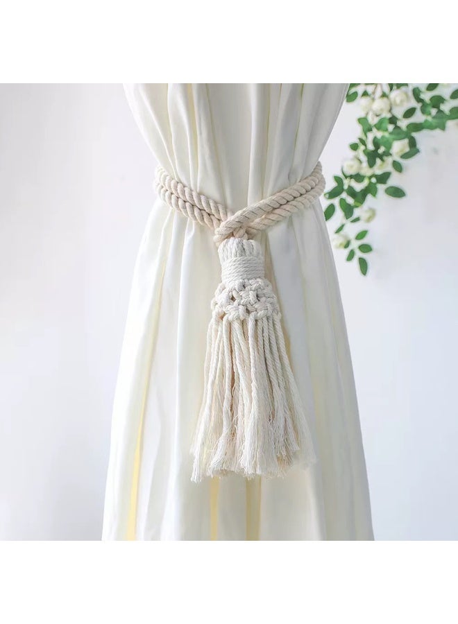 Strength Factory Handwoven Curtain Tiebacks, Arabic-Style Tassel Tie Ropes for Home Soft Furnishings - Image 1