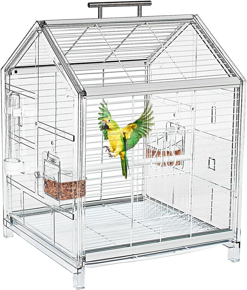 AideeGrowth Bried Cage 20.5 Inch Small Bird Cage, Parrot Cage, Portable Bird Carrier, Travel Carrier Cage for Home, Excursion, Pet Clinic, Temporary Placement - Image 1