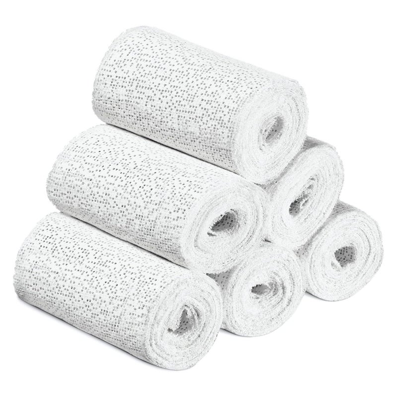 Yeasing Plaster Coth Rolls 6 Pack Plaster Gauze Bandage Plaster Strip Gauze Wrap for Body Casts Craft Projects Belly Molds 3in x 106 inch - Image 3