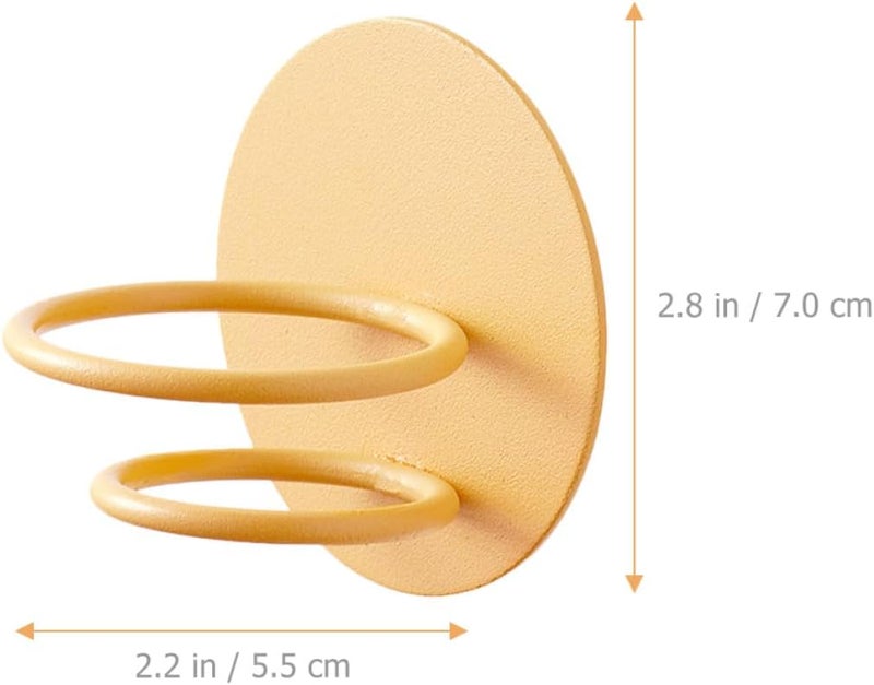 PRETYZOOM Wall-mounted Makeup Puff Rack Holder, 2pcs Yellow Egg Sponge Display Stand Organizer for Facial Sponges and Powder Puff Storage in Bathroom - Image 2