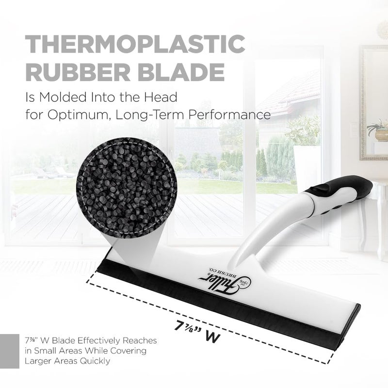 Fuller Brush Easy Grip Handheld Squeegee - for Shower Walls, Doors, Tub Surfaces, Windows, Mirrors & Vehicle Windshields - ThermoPlastic Rubber Blade - Comfort Grip Handle with Built-in Finger Groove - Image 3