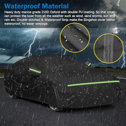 BIGACOVER Car Cover for BMW M4/ 4 Series 420i 428i 430i 435i 440i /4 Coupe 2014-2024, Waterproof 210D Oxford Cloth and Cotton Cover Outdoor Full Car Covers with Zipper Windproof Heavy Duty All Weather - Image 5