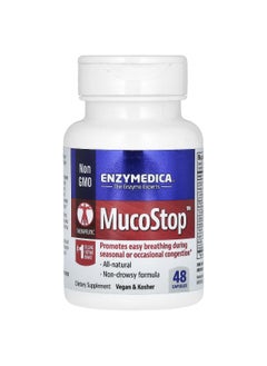 ENZYMEDICA Enzymedica, MucoStop, 48 Capsules  - Image 1