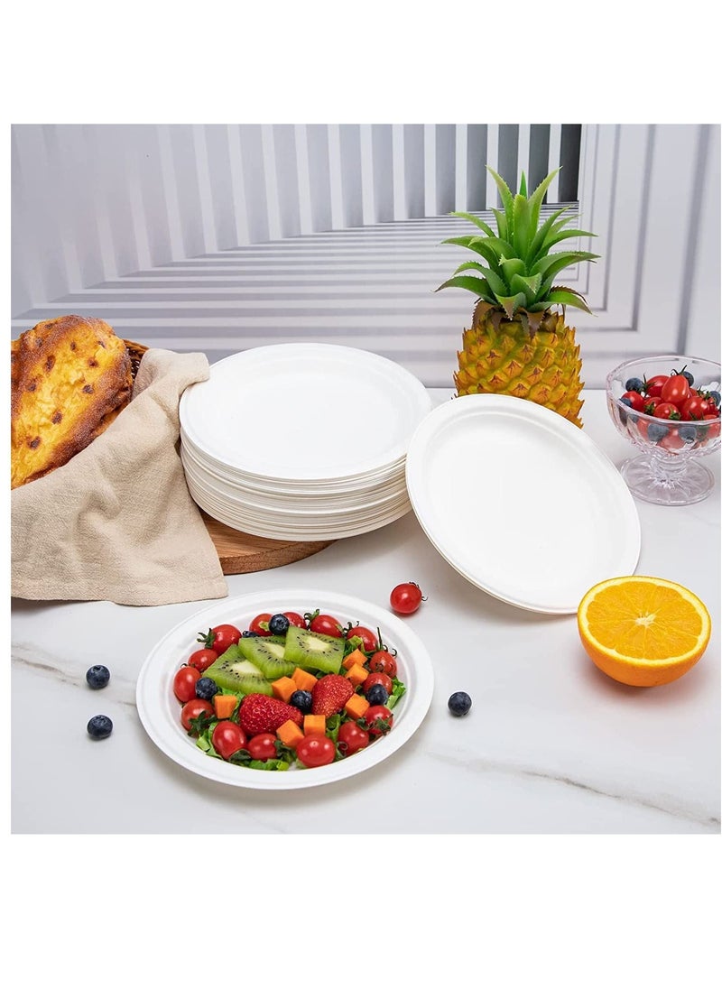 500pack Disposable Round Foam Plates for Tableware Birthday Parties Office Home Events Camping 9inch