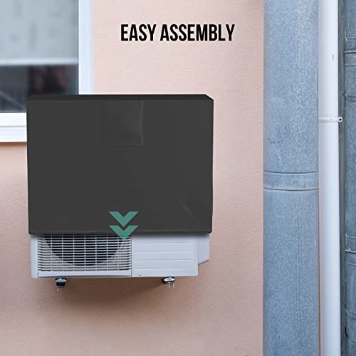 BEWAVE Mini Split Air Conditioner Cover for Outside Compressor Units Waterproof AC Cover with Vent Hole for Outdoor Mini Split System AC Unit Fits up to 35.8 x 14.1 x 27.1 inches - Image 5