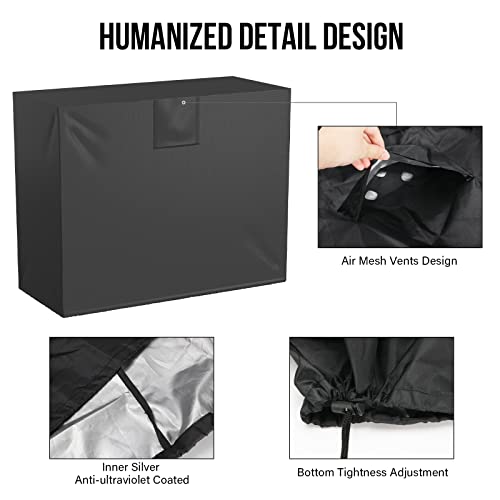 BEWAVE Mini Split Air Conditioner Cover for Outside Compressor Units Waterproof AC Cover with Vent Hole for Outdoor Mini Split System AC Unit Fits up to 35.8 x 14.1 x 27.1 inches - Image 3