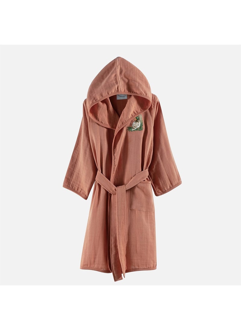 Miespiga Duck Embroidered Children's Muslin Bathrobe  - Image 1
