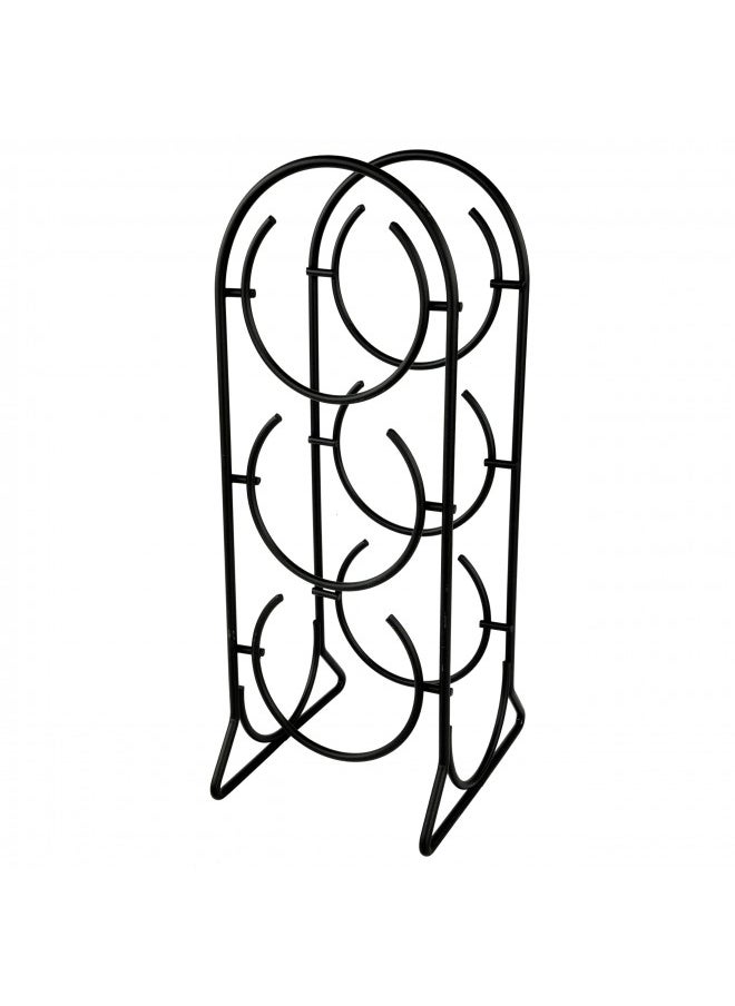 Spectrum Diversified Horseshoe Rack, 3 Holder Countertop Storage, Holds Standard & Jumbo Wine, Modern Kitchen Décor & Storage, 3 Bottle