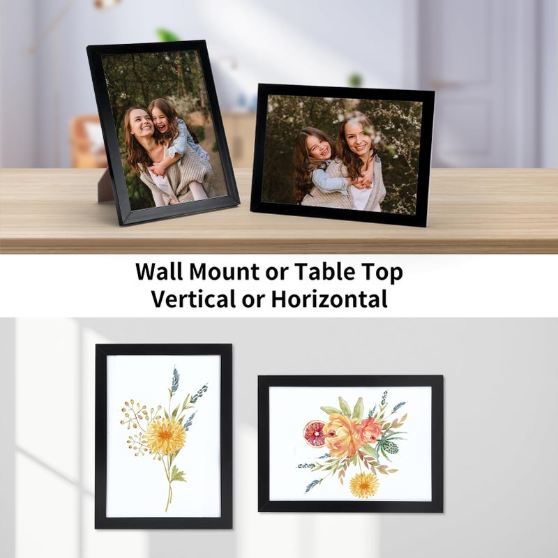 Giftgarden 5x7 Picture Frame Black  5 by 7 Thin Photo Frame for Wall Tabletop Display  Single - Image 3