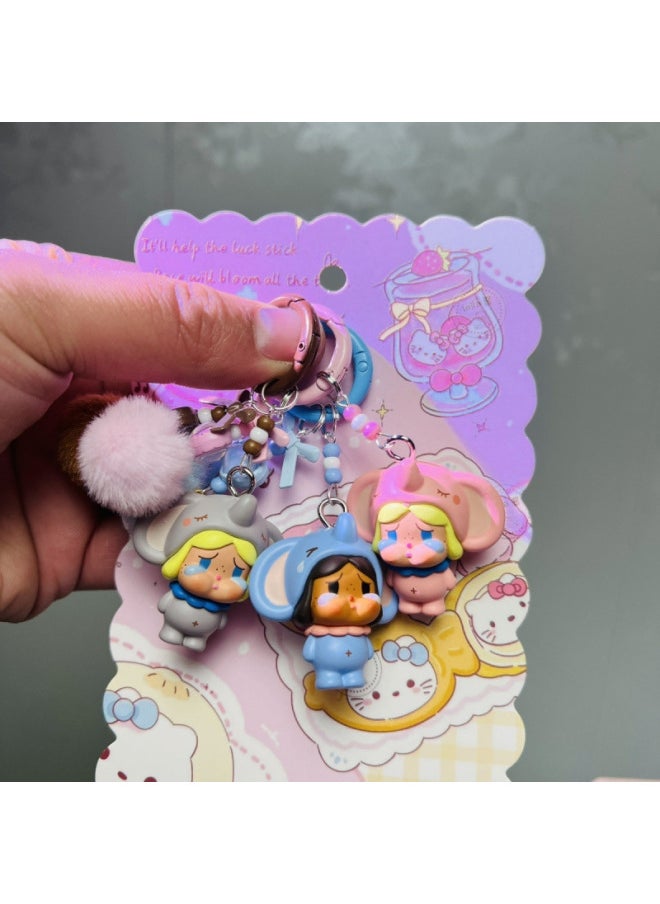 null - Bubble Australia Limit Thailand Limit Moe Grain Change Baby Dimoo Crying Baby Elephant Can Punched Cute Tide Play-Color:Crying Baby Elephant Purple-Specifications:Alloy Accessories Are Randomly Matched With The Baby - Image 1