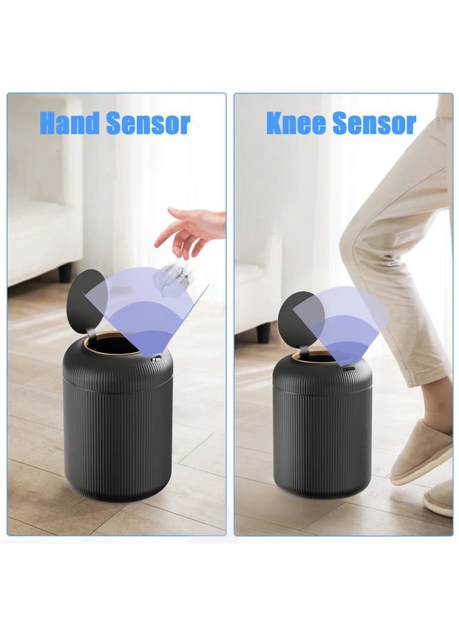 URALFA Motion Sensor Trash Can with Lid, 3 Gallon / 11 L Automatic Bathroom Trash Can, Touchless Trash Bin, Smart Plastic Garbage Can for Bedroom, Kitchen, Living Room, Office, Black - Image 4