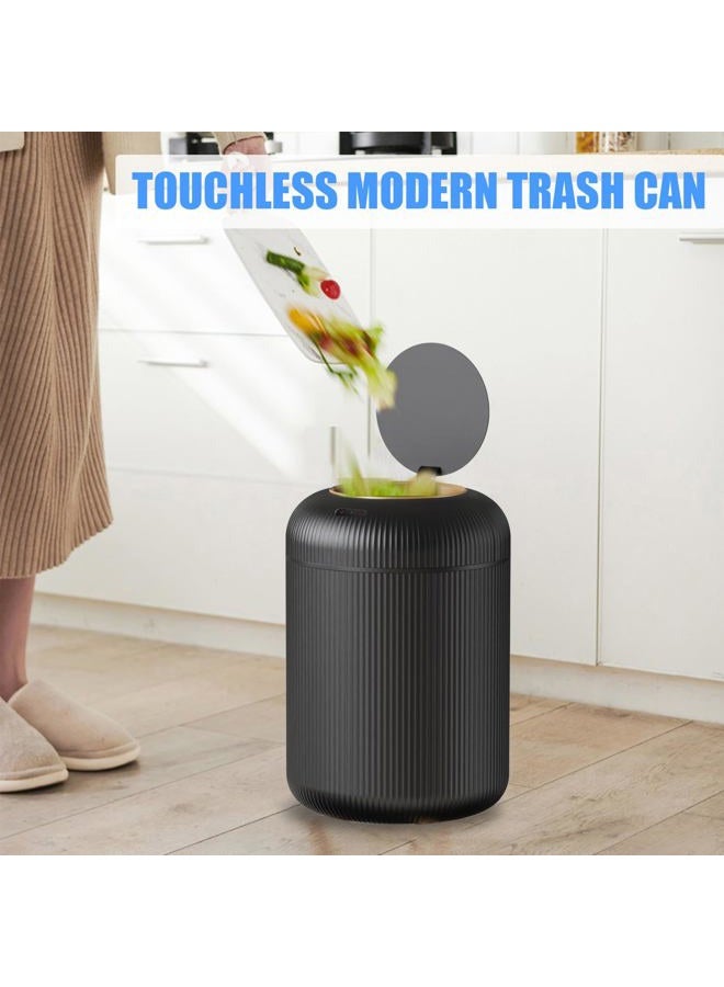 URALFA Motion Sensor Trash Can with Lid, 3 Gallon / 11 L Automatic Bathroom Trash Can, Touchless Trash Bin, Smart Plastic Garbage Can for Bedroom, Kitchen, Living Room, Office, Black - Image 5