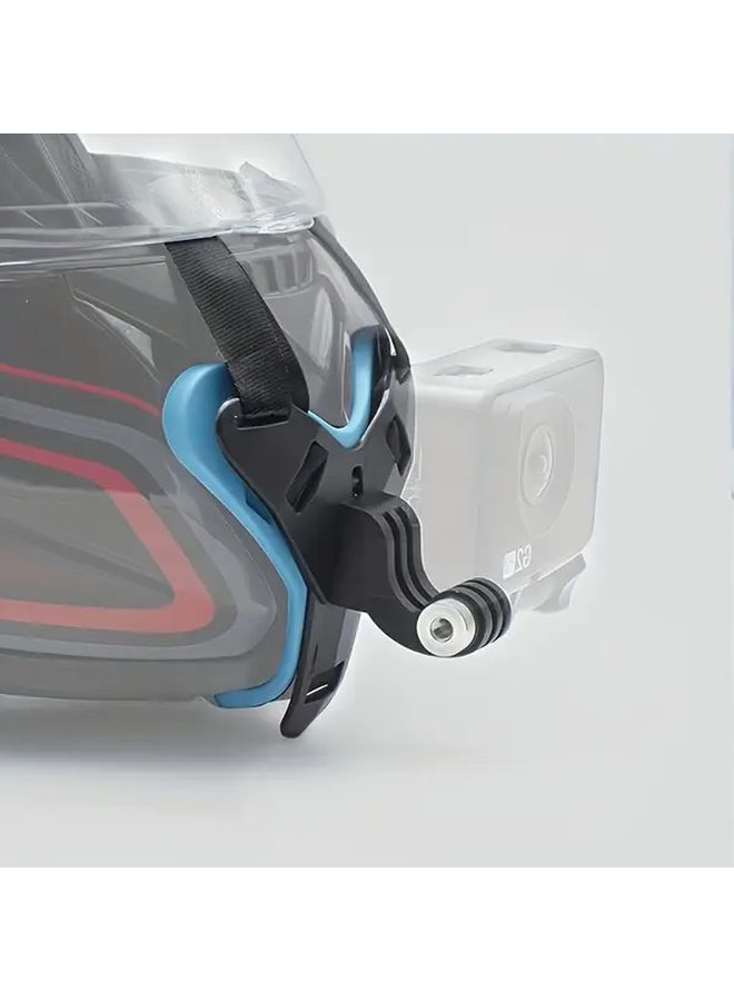 Orange Helmet Strap Mount Chin Stand Holder For Action Cameras ABS Material - Image 2